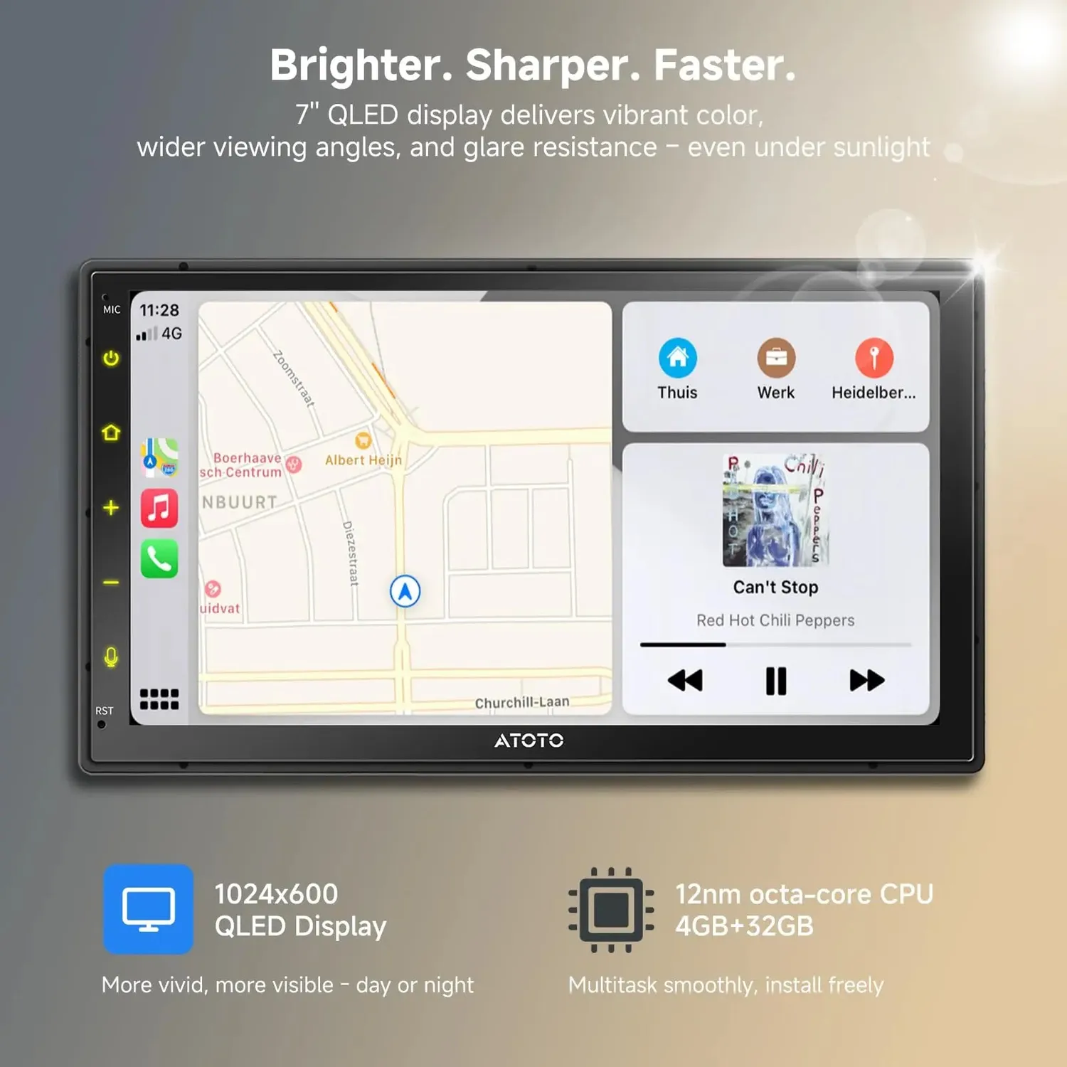 ATOTO S8 Ultra S8G2A78UL-A autorradio 7" 4+64GB con 4G