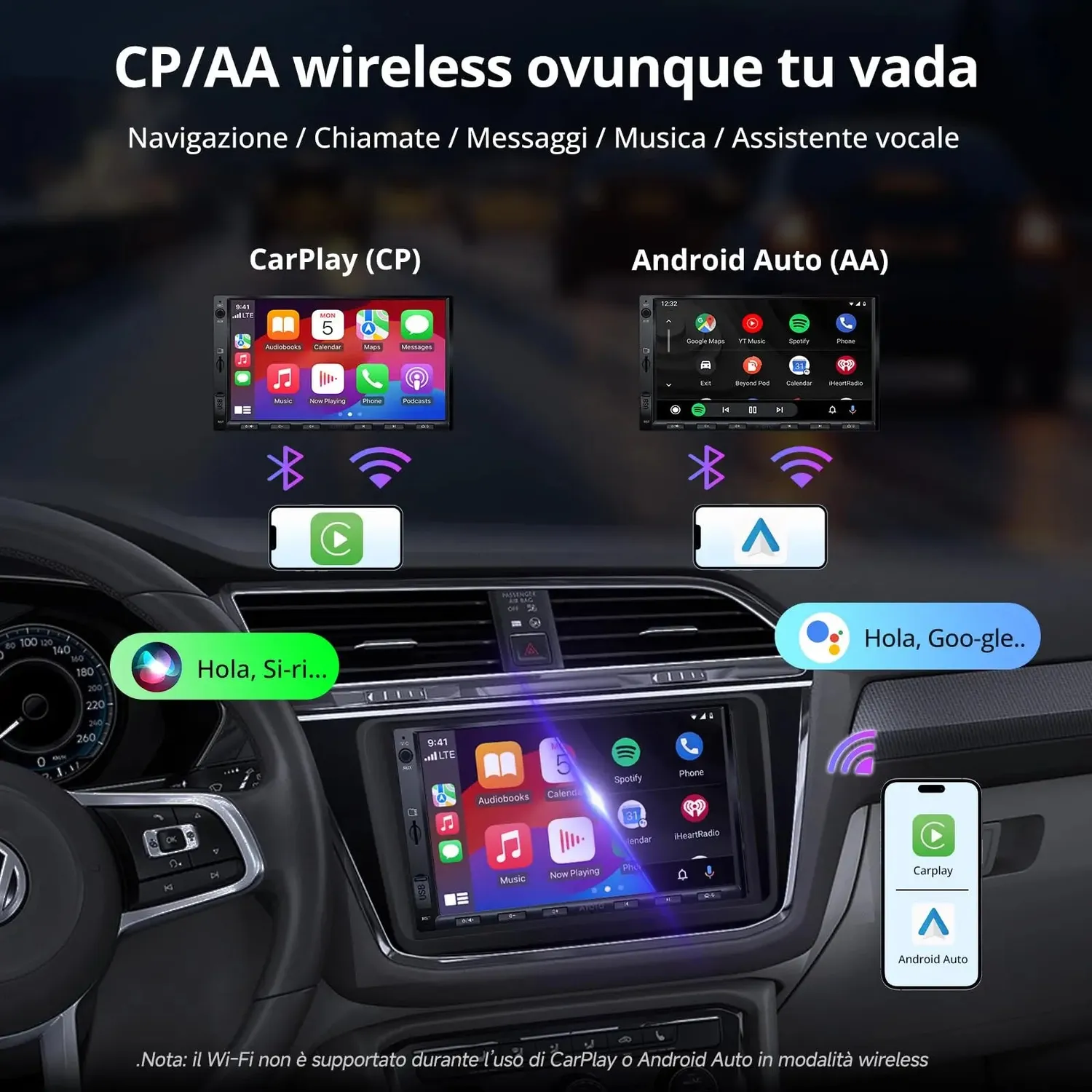 ATOTO A5LVWA7T autoradio 2 DIN 7 pulgadas 2G+32G para Volkswagen