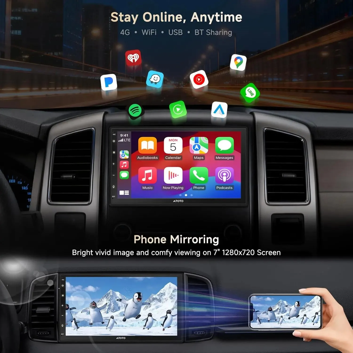 ATOTO S8G2C74MS autorradio android 7" 4+32