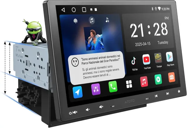 ATOTO A5L A5LG110T autorradio 10" IPS flotante CarPlay MirrorLink