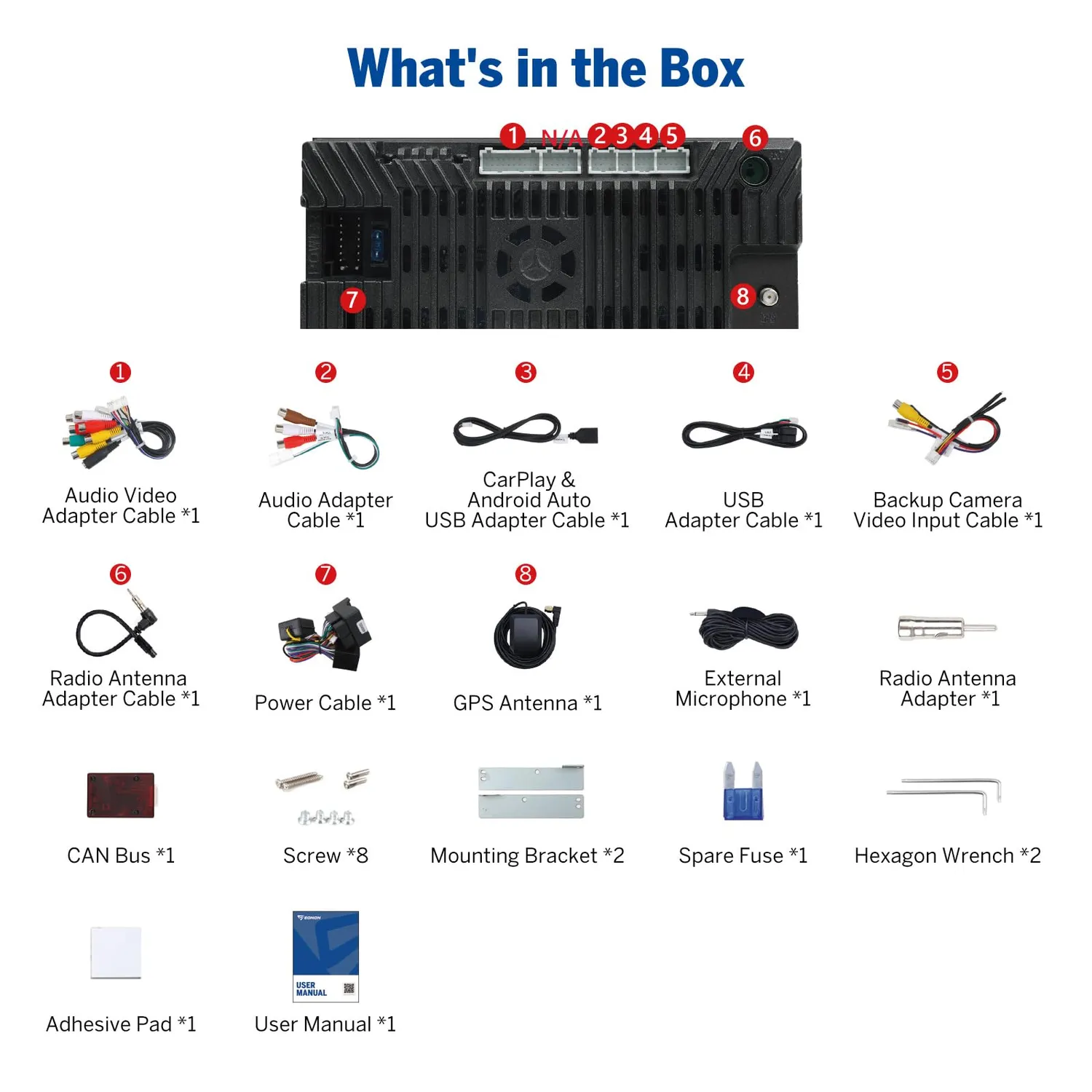 Eonon X7A E39X7A autoradio 7 pulgadas Android 14 para BMW E39