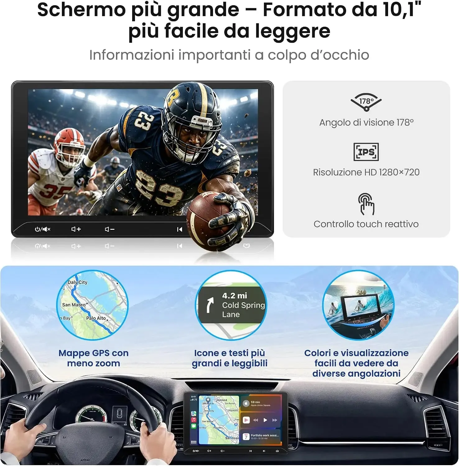 ATOTO F7 F7G211WE Autoradio 10,1" HD con CarPlay