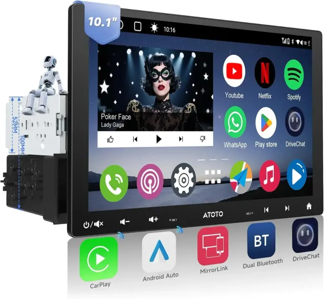 ATOTO A6 A6G110PF autorradio 10,1" CarPlay inalámbrico