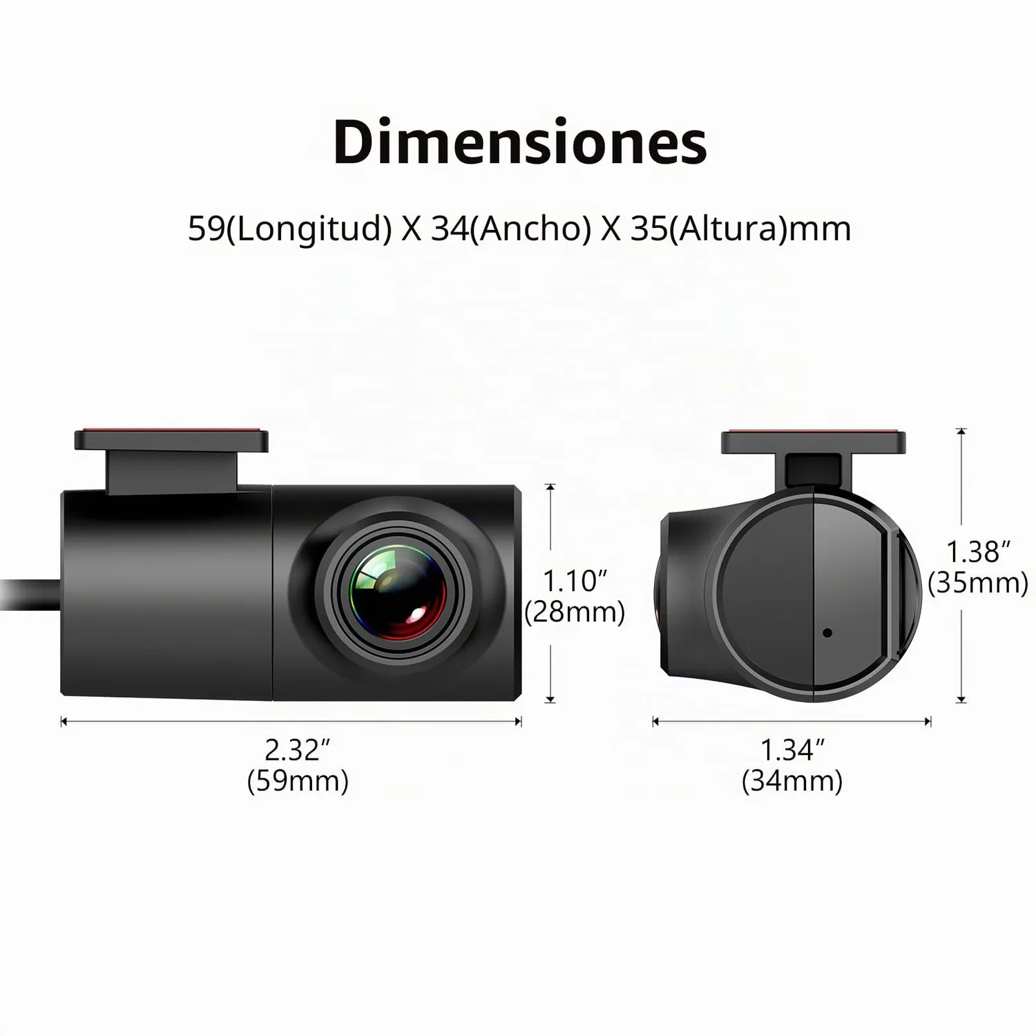 Eonon A100 dashcam coche USB 720p 120°