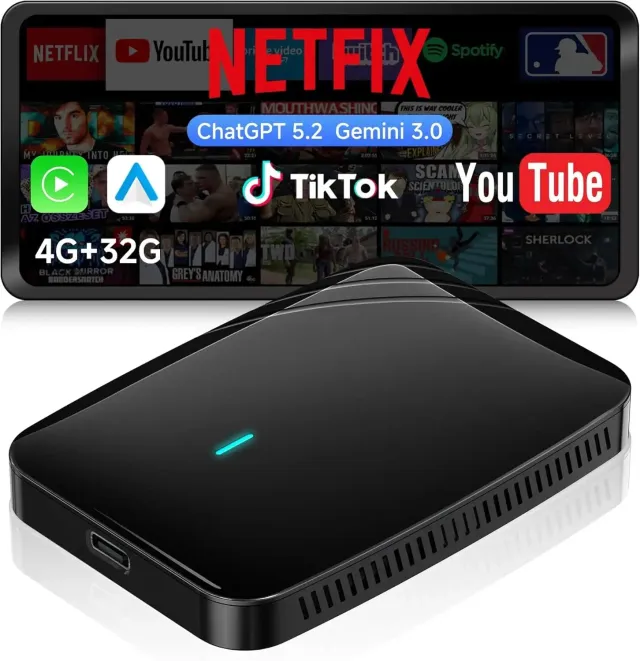 ATOTO CB4 adaptador CarPlay inalámbrico 4G+32G doble wifi