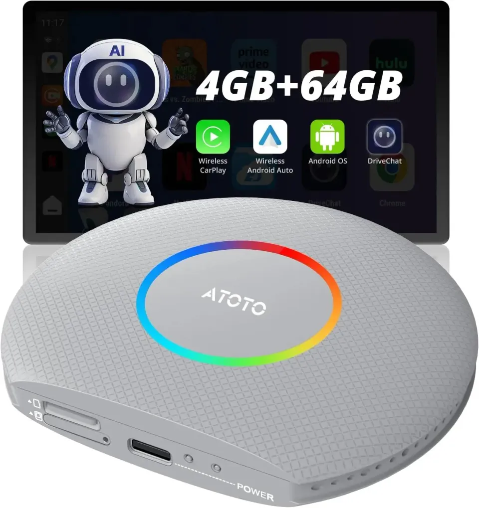 ATOTO CB6 adaptador CarPlay inalámbrico 8+128GB plata