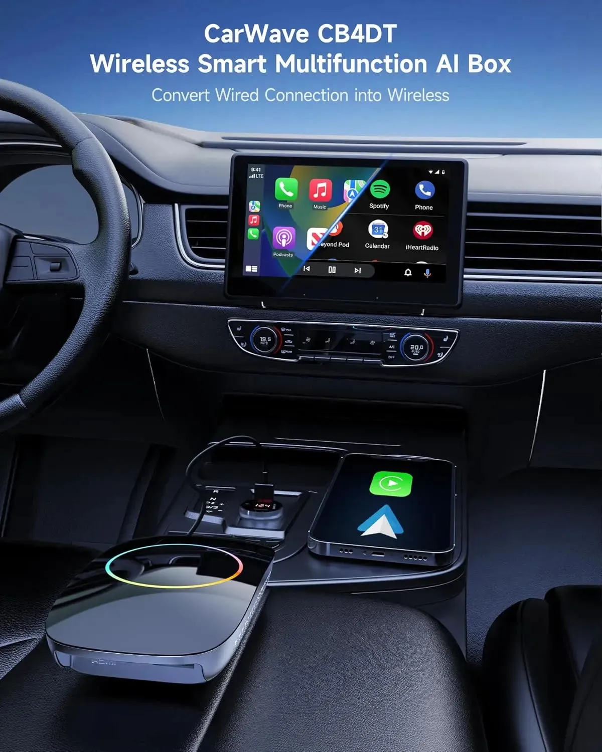 ATOTO CB4DT adaptador CarPlay 4GB+32GB inalámbrico