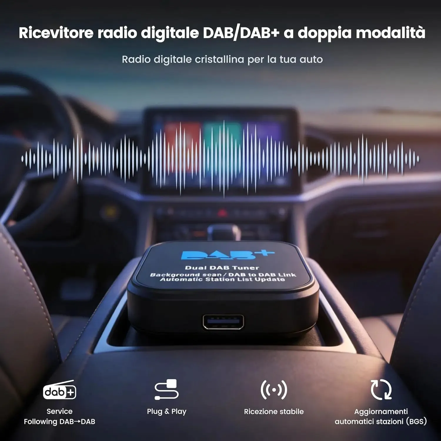 ATOTO A5 AC-4475 receptor DAB+ para A5 A6 S8