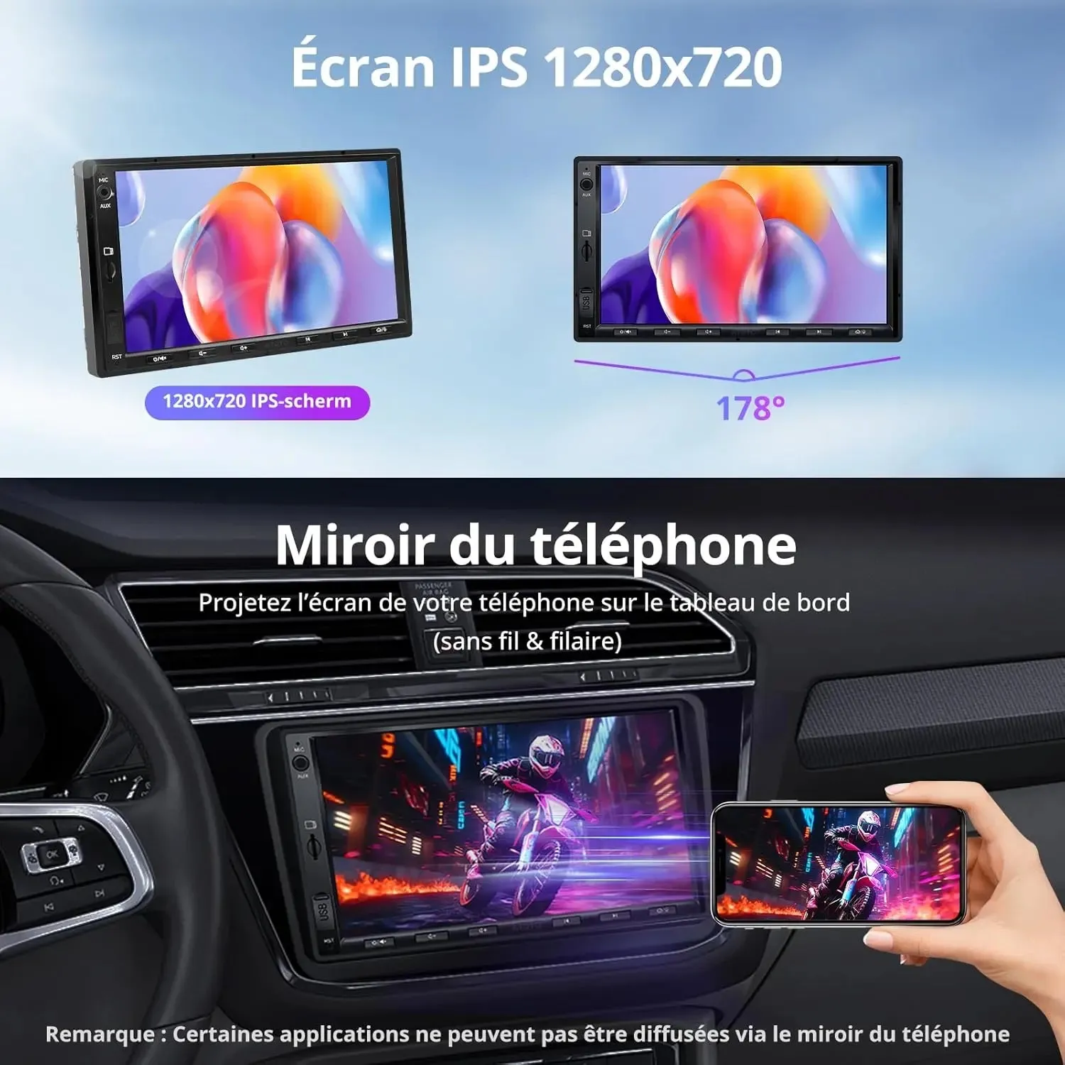 ATOTO A5L A5LVWA7T autoradio 2 DIN 7 pulg VW