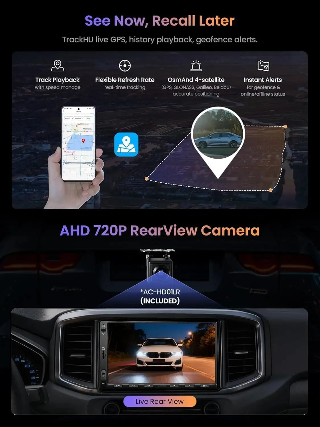 ATOTO A5L A5LG2A7T radio 2 DIN Android 7" con cámara