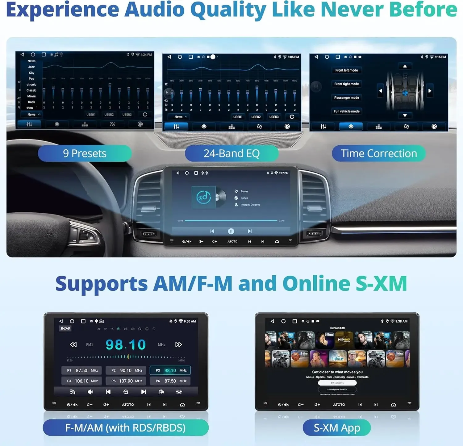 ATOTO A5L A5LG209T autorradio 9" 2+32GB CarPlay inalámbrico