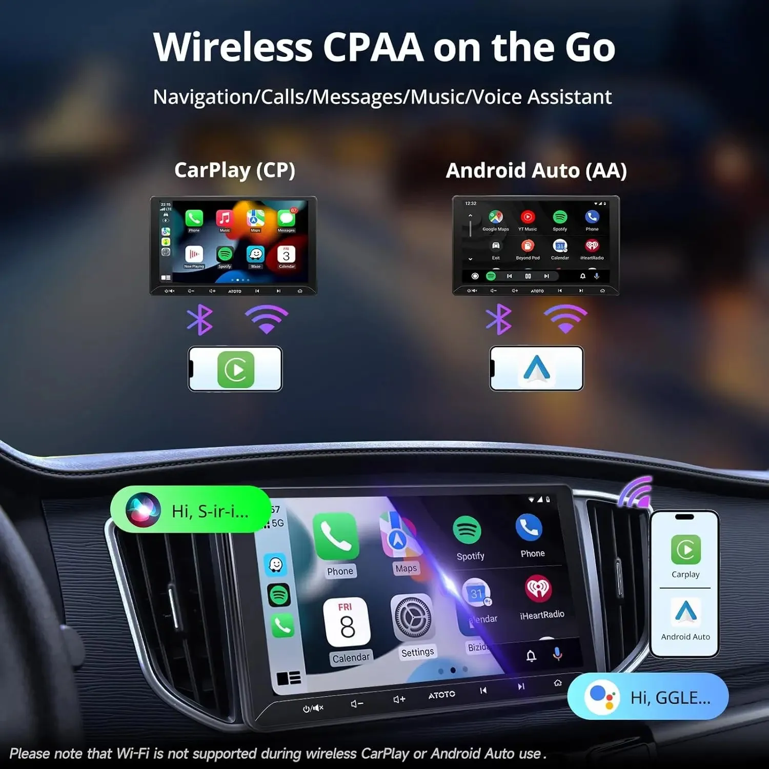 ATOTO A5L A5LG211T autorradio 2 DIN 10 pulgadas CarPlay