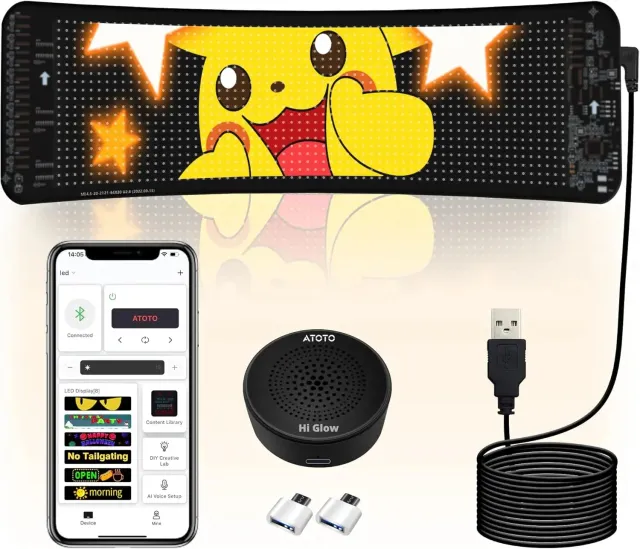 ATOTO CI-VIALD19 letrero LED coche USB 19,4" programable