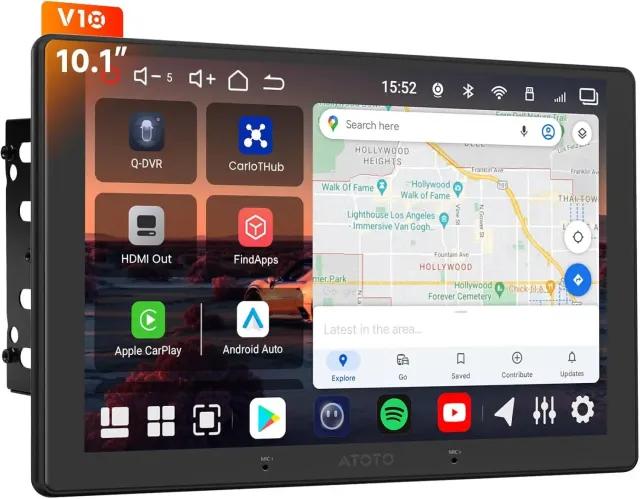 ATOTO V10 V10G211OC autorradio 2 DIN 10,1 pulgadas QLED
