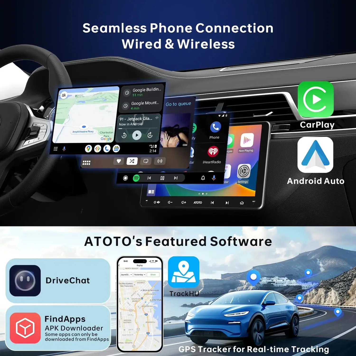 ATOTO A6PF A6G2C7PF-S01 Autorradio 2 DIN 7" 2+32GB CarPlay