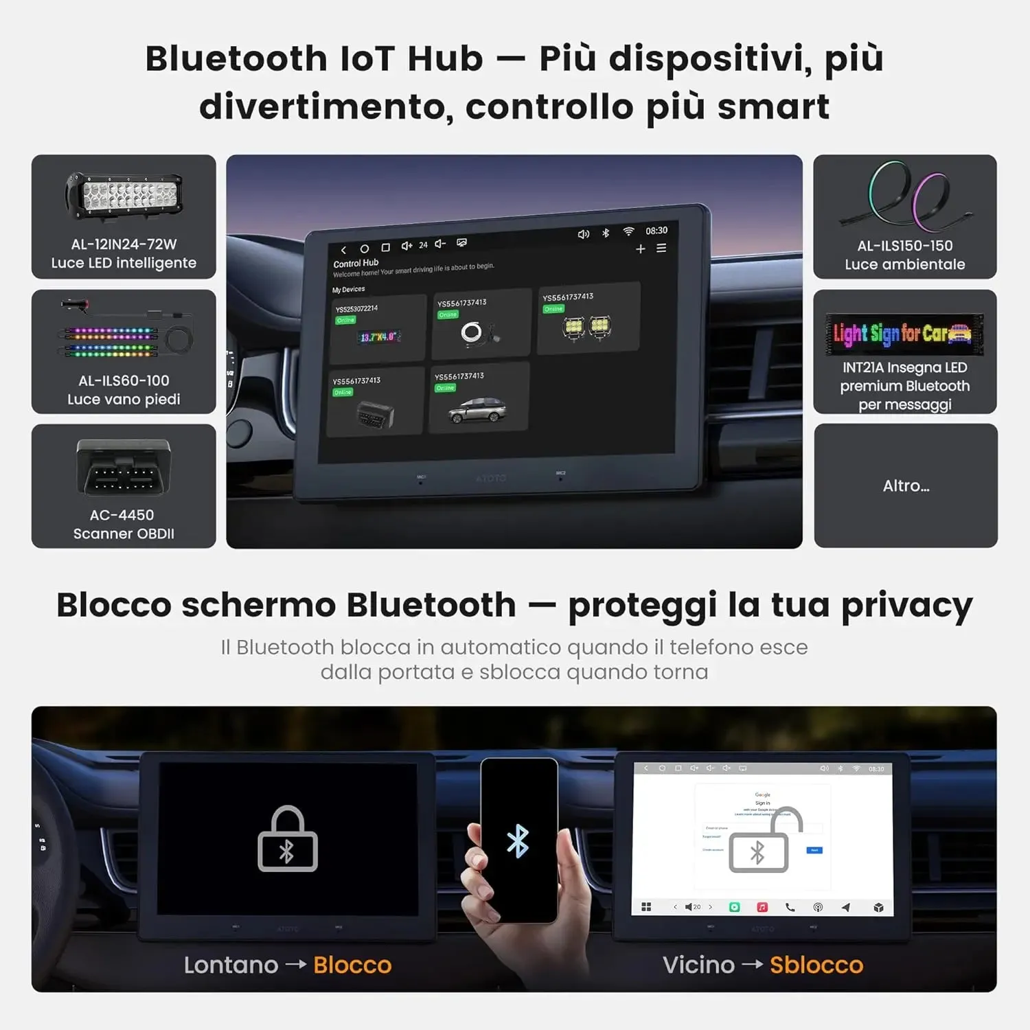 ATOTO S84G211P-S01 autorradio 10,1" QLED 4+64GB inalámbrico