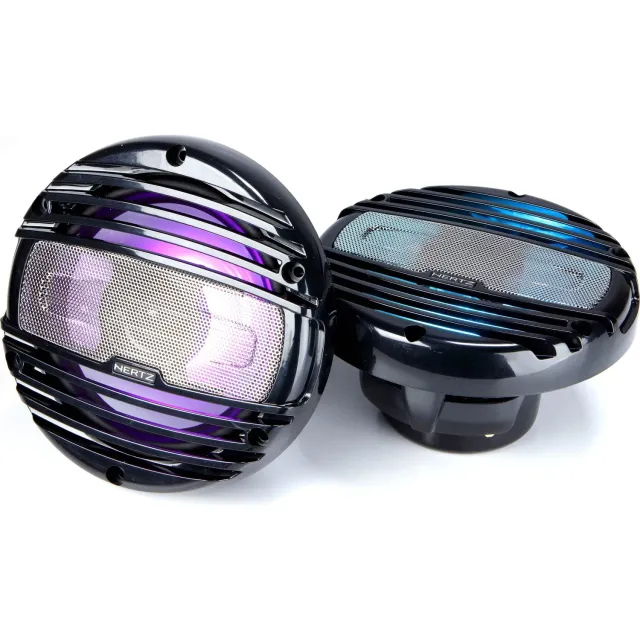 Hertz HMX 6.5-LD-TC altavoz coaxial marino negro RGB