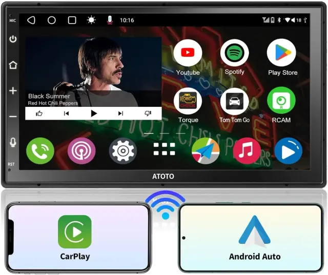 ATOTO A6 A6G2B7PF autoradio Android 2 DIN 7 pulgadas QLED