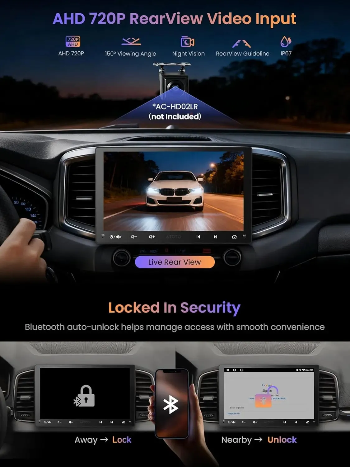 ATOTO A5L A5LG209T Autorradio 2DIN 9" CarPlay inalámbrico