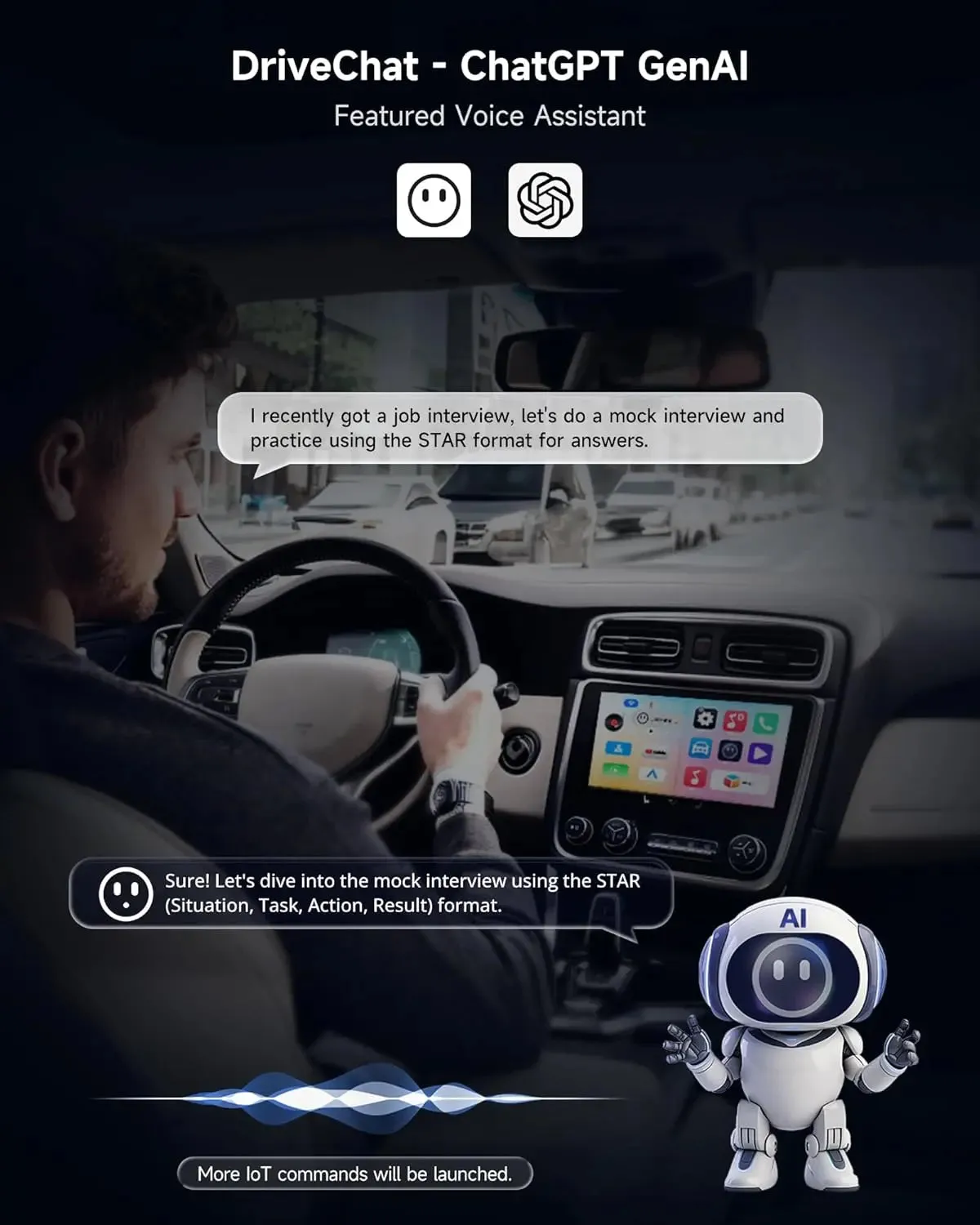 ATOTO CB4DT AI Box adaptador CarPlay inalámbrico 4 GB+32 GB