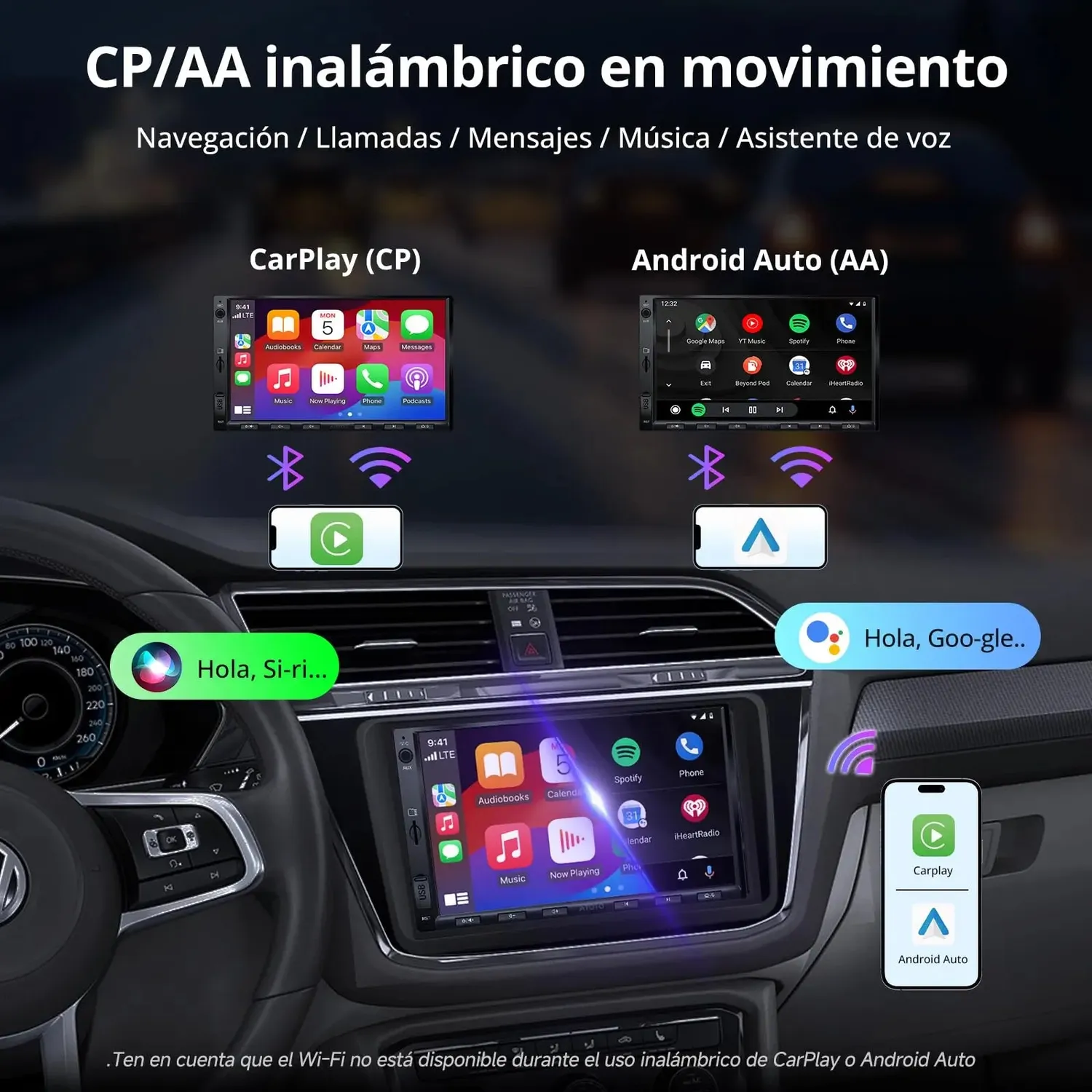 ATOTO A5L Autorradio 7 pulgadas para VW Golf CarPlay