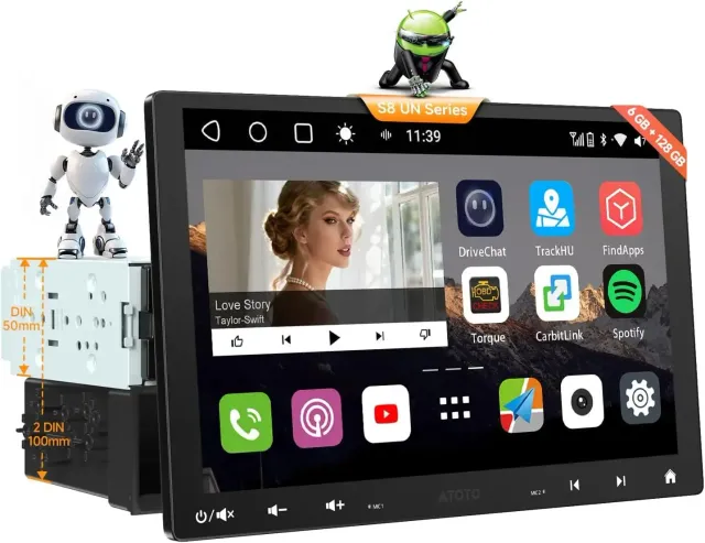 ATOTO S8G1109UN autorradio 1/2 DIN 10,1" 6+128GB CarPlay 4G