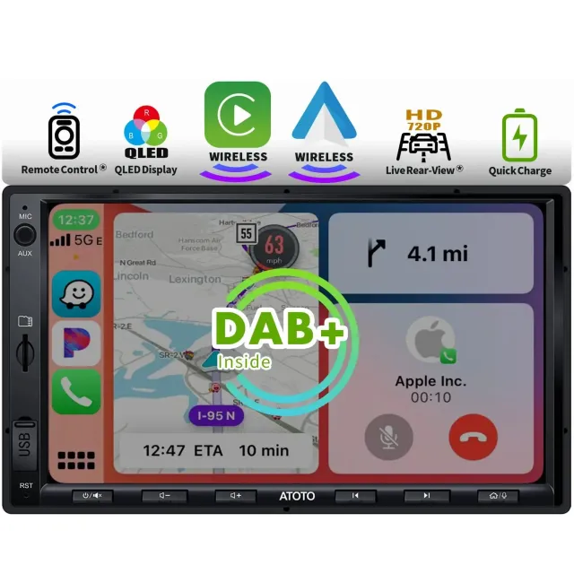 ATOTO F7 F7G2B7WE autorradio 2 DIN 7" CarPlay reacond.