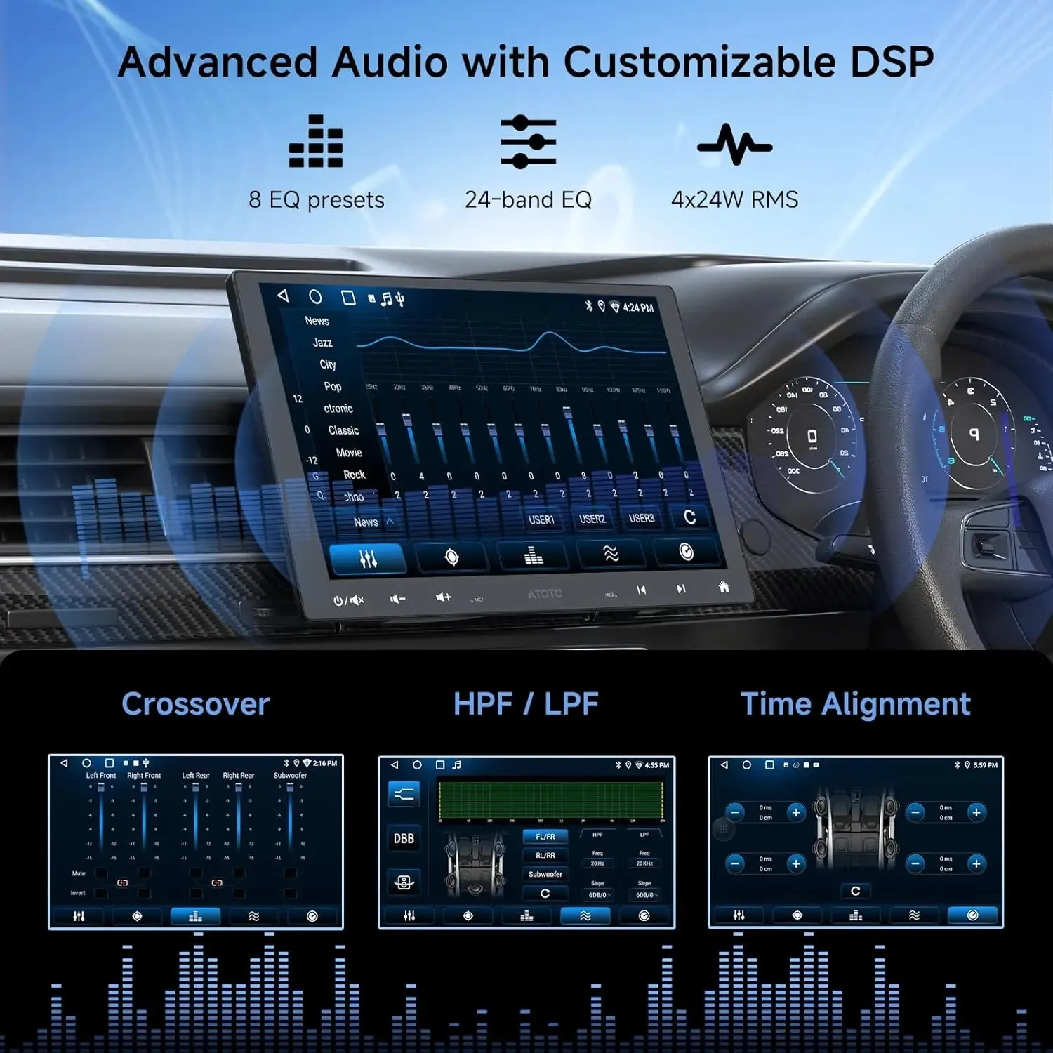 ATOTO A5L A5LG110T autorradio 10" CarPlay inalámbrico