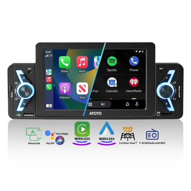 ATOTO F7 F7WE autorradio 1 DIN 5 pulgadas reacondicionado
