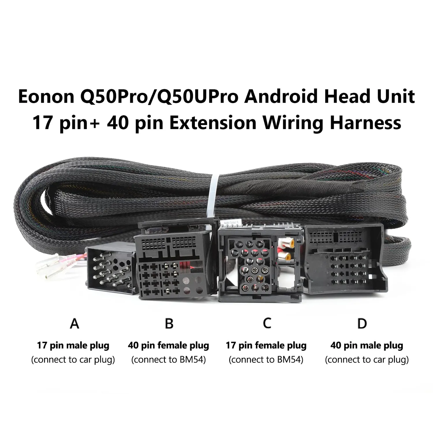 Eonon A0590 cable extensión 5,5 m para BMW E46 E39