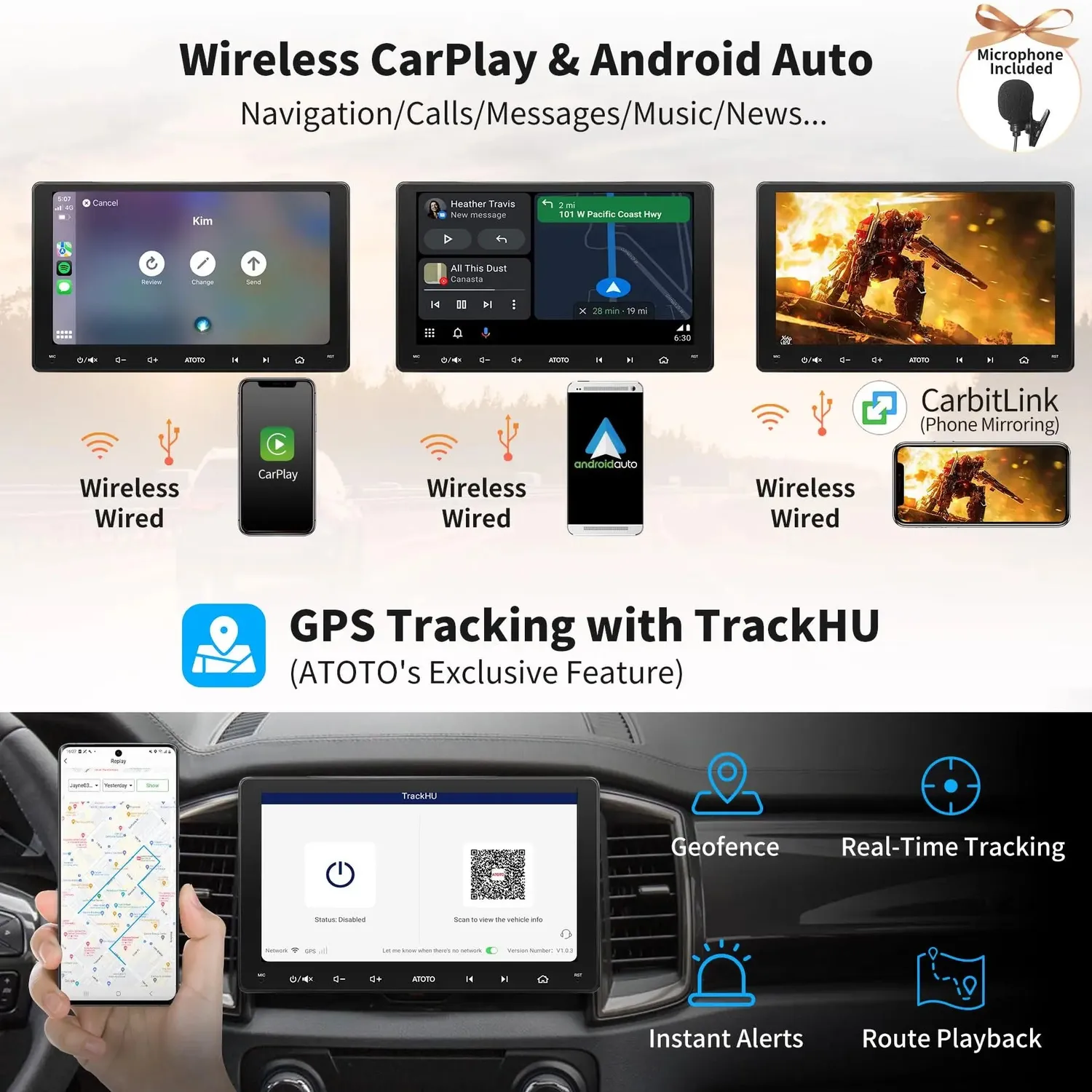 ATOTO S8 S8G2094MS autorradio 9" QLED 4+32G CarPlay