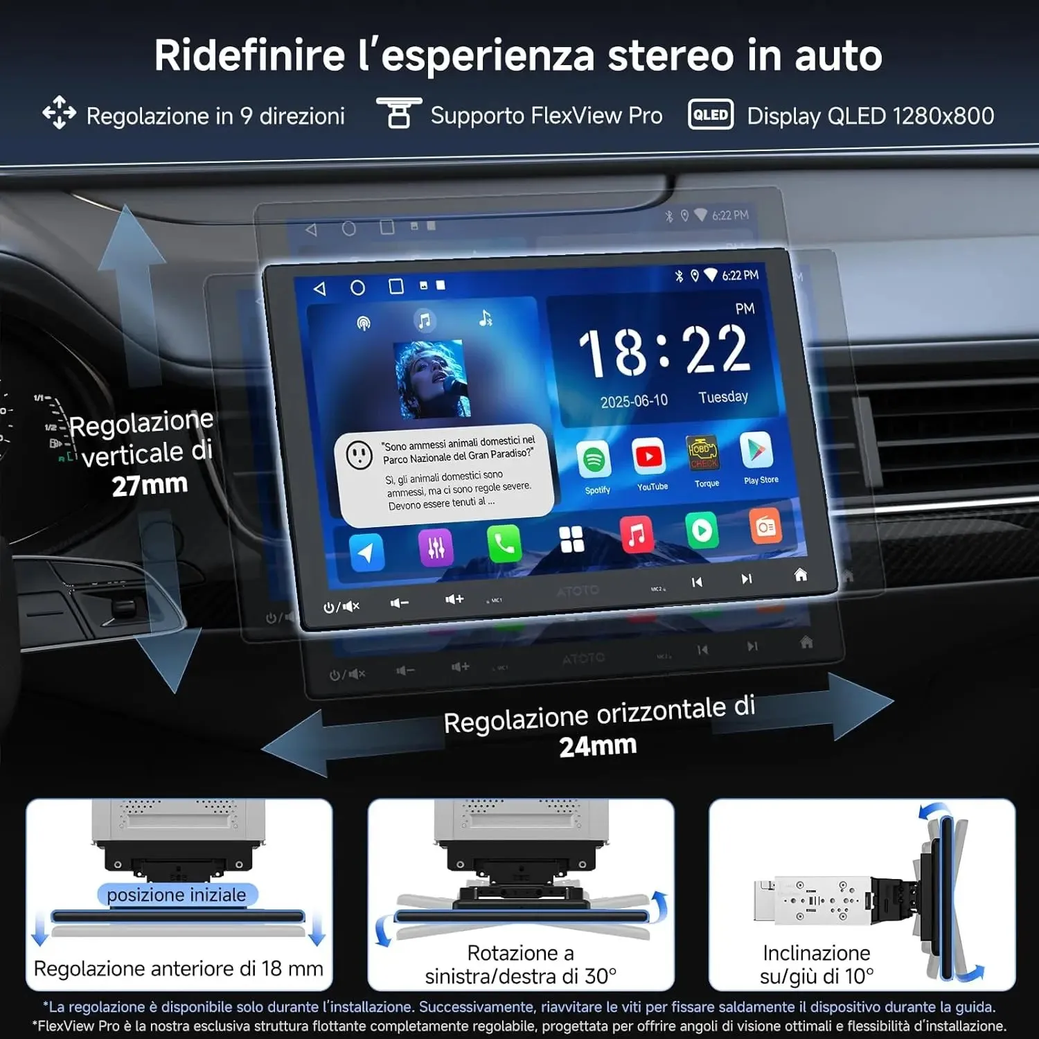 ATOTO A5L A5LG110T Autorradio 10 Pulgadas 2+32G DSP